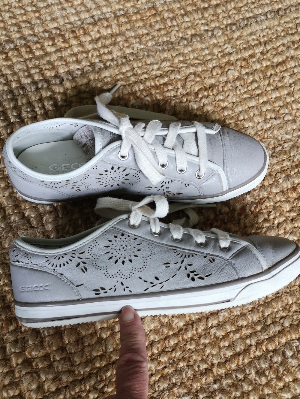 Geox Respira leather patterned sneakers